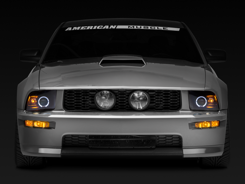 Raxiom 05-09 Ford Mustang Halogen 2010 Style LED Halo Headlights-Blk Hsng(Clear Lens/Excludes GT500) 101682 101682 Photo - Close Up