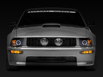 Raxiom 05-09 Ford Mustang Halogen 2010 Style LED Halo Headlights-Blk Hsng(Clear Lens/Excludes GT500) 101682 101682 Photo - Close Up