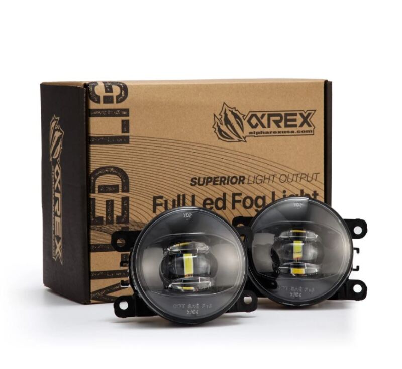 AlphaRex Universal Acura/Ford/Honda/Subaru/Nissan DoubleTap Dual Color LED Proj Fog Lights - Wt/Ambr 210002 210002 Photo - Primary