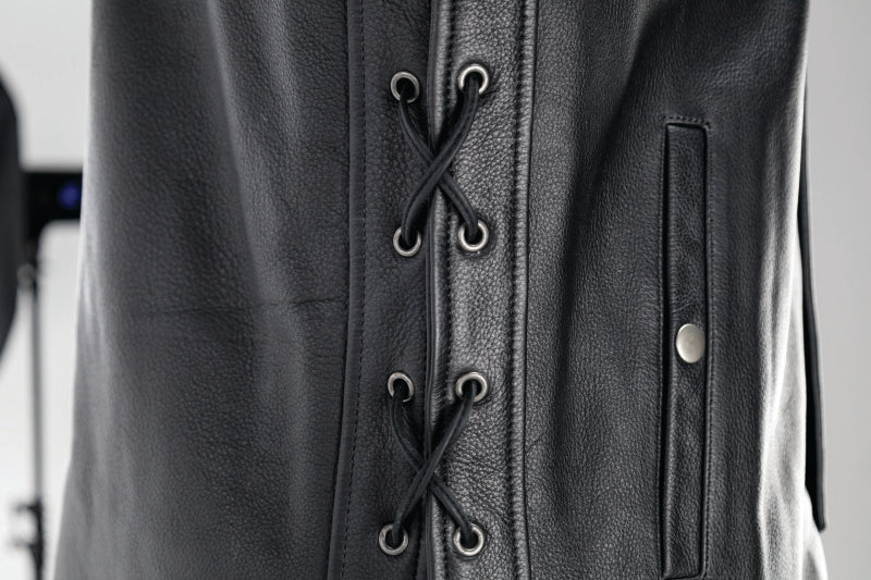 Kuryakyn Leather By River Road Old Skool Leather Vest Black - Large 094433 094433 User 3