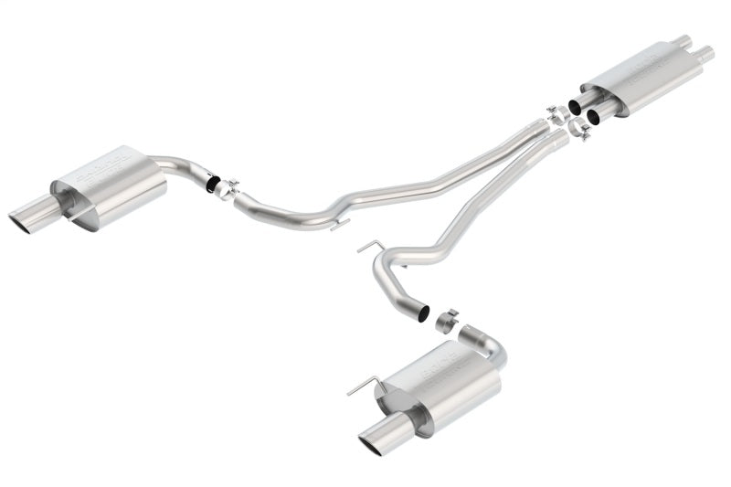 Borla Touring Cat-Back 15 Ford Mustang GT 5.0L V8 MT/AT 2.5in pipe 4in tip 140589 140589 Photo - Primary