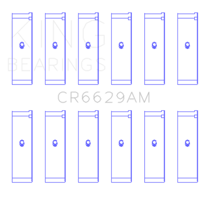 King Engine Bearings King Mitsubishi 181CI 3.0L 6G72 V6 / 152CI 2.5L 6G73 V6 (Size +0.25) Rod Bearing Set CR6629AM0.25 CR6629AM0.25 Photo - Primary