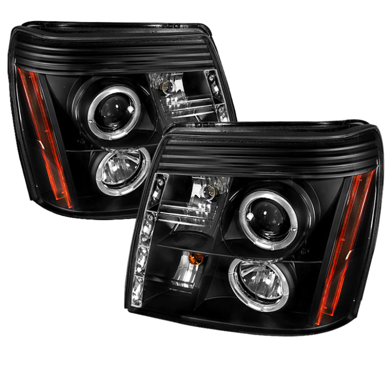 Spyder Cadillac Escalade 02-06 Projector Halogen Model- LED Halo DRL Blk PRO-YD-CE02-DRL-BK 5037947 5037947 Photo - Primary