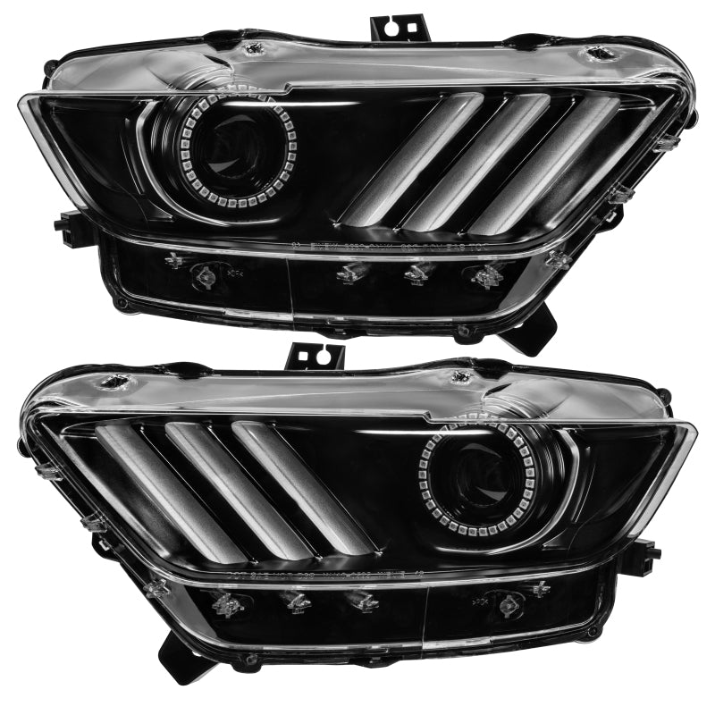 ORACLE Lighting Oracle 15-17 Ford Mustang Dynamic RGB+A Pre-Assembled Headlights - Black Edition - ColorSHIFT 8199-332 8199-332 Photo - in package