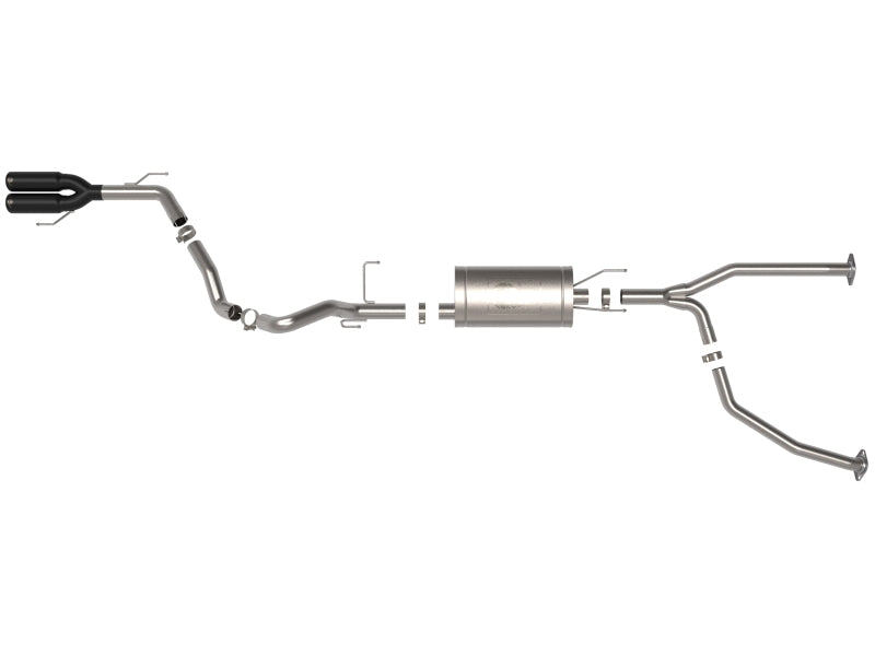 aFe 23-24 Toyota Sequoia V6 3.4L Vulcan Series 2-1/2in to 3in 304 SS Cat-Back Exhaust w/ Black Tip 49-36068-B 49-36068-B Photo - Unmounted