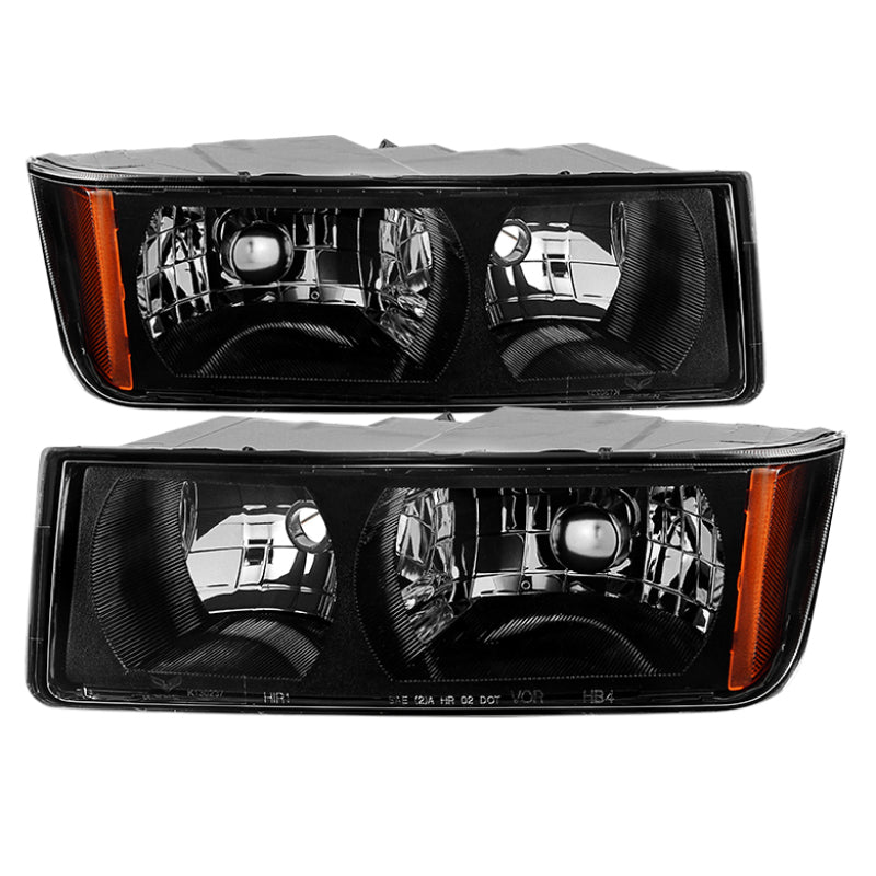 SPYDER Xtune Chevy Avalanche w/ Body Cladding Only 02-06 OEM Headlights - OEM (Black) HD-JH-CAVA02-AM-BK 9029561 9029561 Photo - Primary