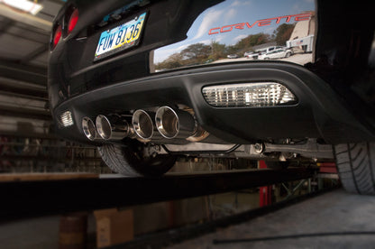 Stainless Works 2009-13 C6 Corvette Axleback 2-1/2in Dual Chambered Turbo Mufflers Quad 4in Tips C609CBQUAD C609CBQUAD User 1