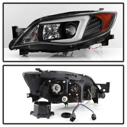 Spyder Subaru WRX 08-09 Projector Headlights - HID Model Only - Black PRO-YD-SWRX08-HID-LBDRL-BK 5083937 5083937 Photo - Unmounted