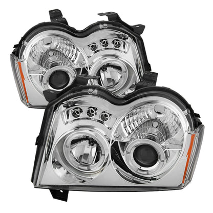 Spyder Jeep Grand Cherokee 05-07 Projector Headlights LED Halo LED Chrm Low 9006 PRO-YD-JGC05-HL-C 5011107 5011107 Photo - Primary