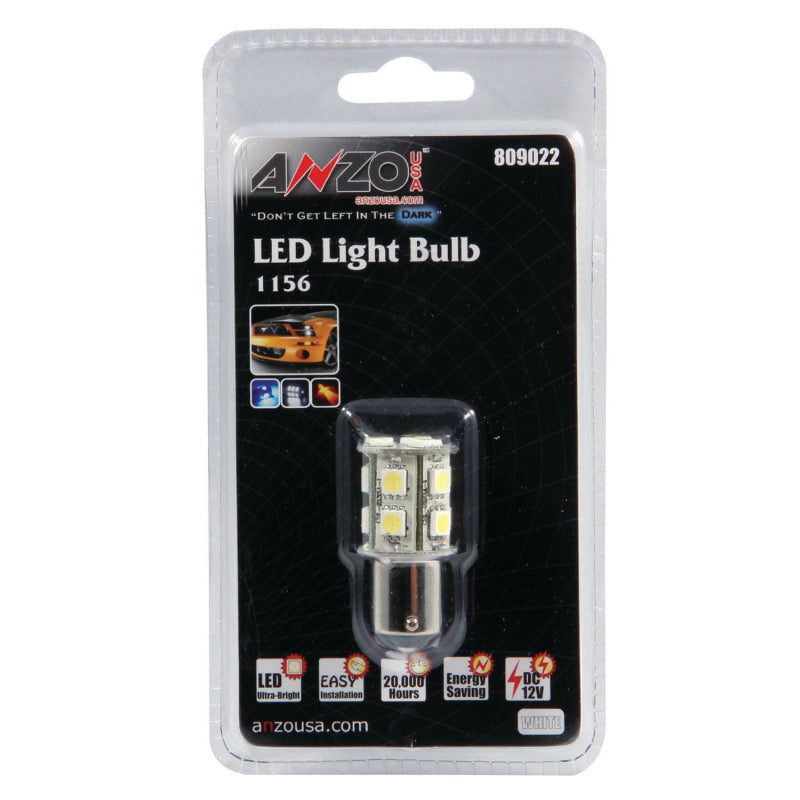 ANZO LED Bulbs Universal LED 1156 White - 13 LEDs 1 3/4in Tall 809022 809022 Photo - Primary