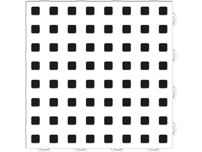 WeatherTech TechFloor - 3in X 12in Tiles(Right Loop) - White/Black **Order in Qtys of 10 51T312RL WH-BK 51T312RL WH-BK Photo - Primary