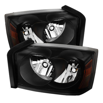 SPYDER Xtune Dodge Dakota 05-07 Crystal Headlights Black HD-JH-DDAK05-AM-BK 9025327 9025327 Photo - Primary