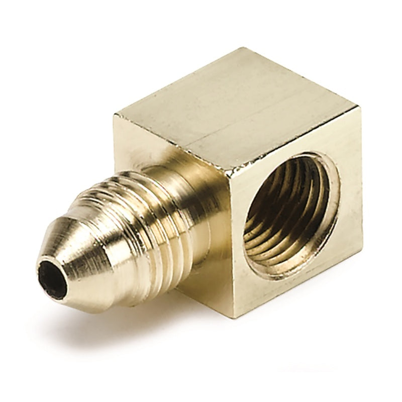 Autometer Fitting, Adapter, 90 Deg , 1/8" Nptf Female To -3An Male, Brass 3270 Photo - Primary