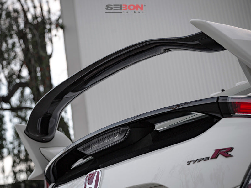 Seibon OE-Style Carbon Fiber Center for 2017-2021 Honda Civic Type R Rear Spoiler RS17HDCVRC RS17HDCVRC Photo - Primary