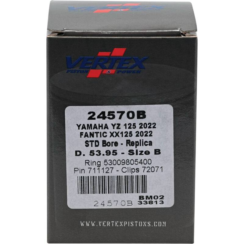 Vertex Pistons Vertex Piston 2023 Fantic Motor XE 125 125cc Cast Replica Piston Kit 24570B 24570B Photo - Primary