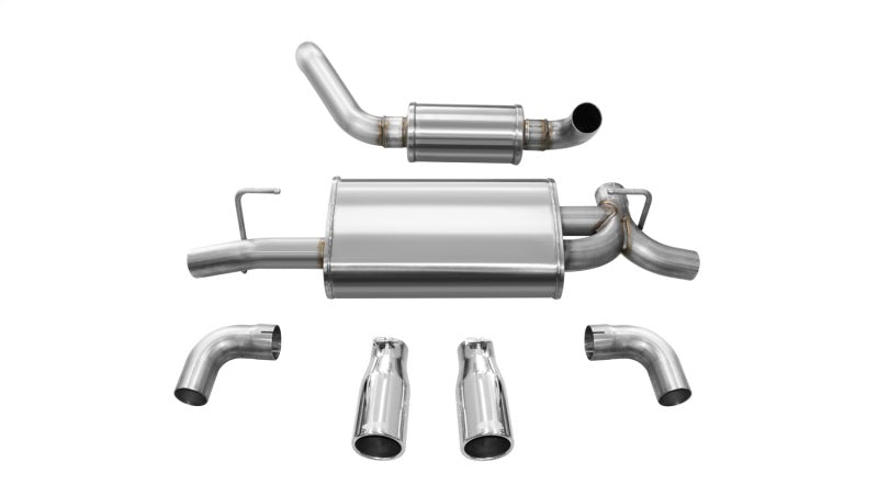 Corsa 18+ Jeep Wrangler JL 2.5in Dual Rear Exit Polished Tips Touring Axle-Back Exhaust 21016 21016 Photo - Primary