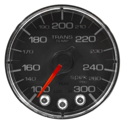 Autometer Spek-Pro Gauge Water Temp 2 1/16in 300f Stepper Motor W/Peak & Warn Blk/Chrm P346318 P346318 User 2
