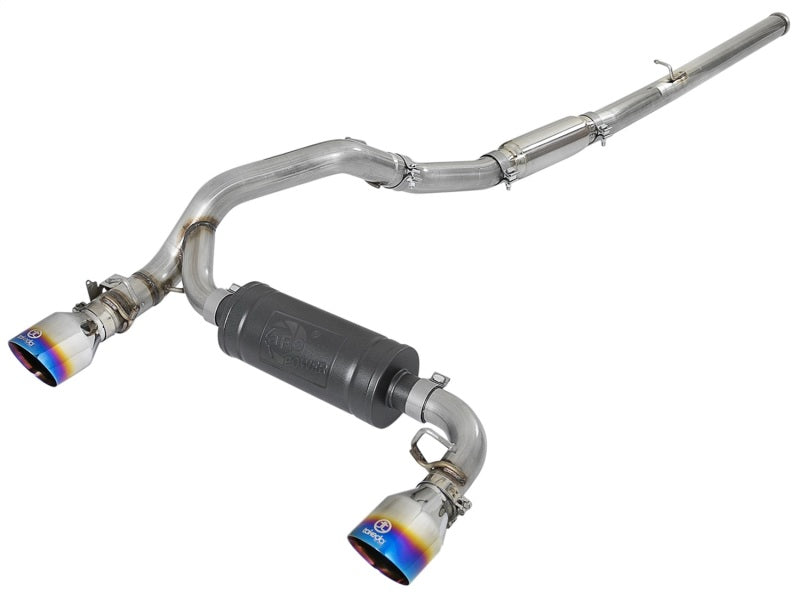 aFe Takeda 3in 304 SS Cat-Back Exhaust System w/ Blue Flame Tip 16-18 49-33103-L Photo - Primary