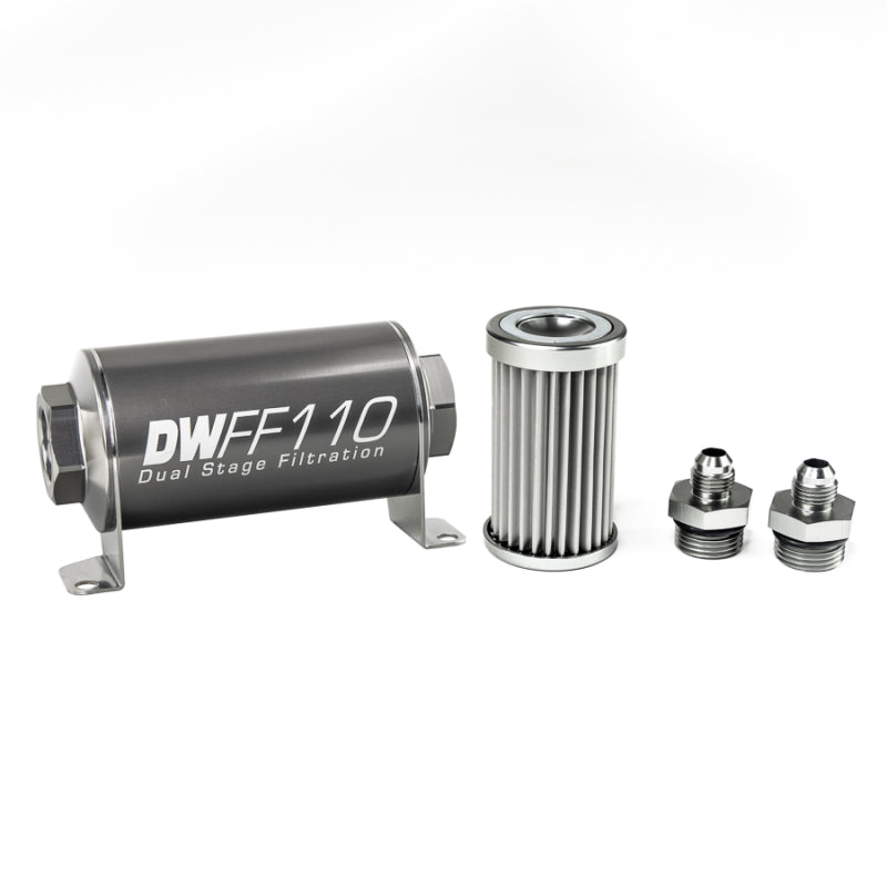 DeatschWerks '-6AN, 5 micron, 110mm In-line fuel filter kit 8-03-110-005K-6 Photo - Primary