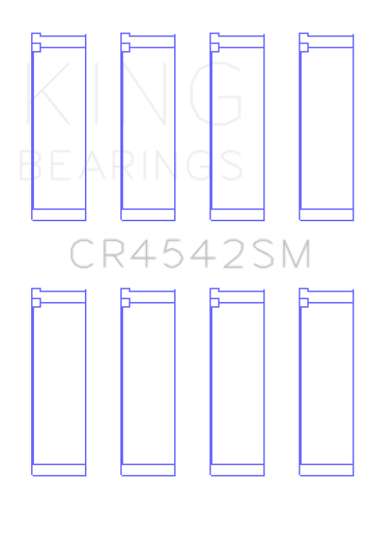 King Engine Bearings Honda K-Series (Except A3)/16V 2.0L/2.3L/2.4L (Size +0.50mm) Conrod Bearing Set CR4542SM0.5 CR4542SM0.5 Photo - Primary