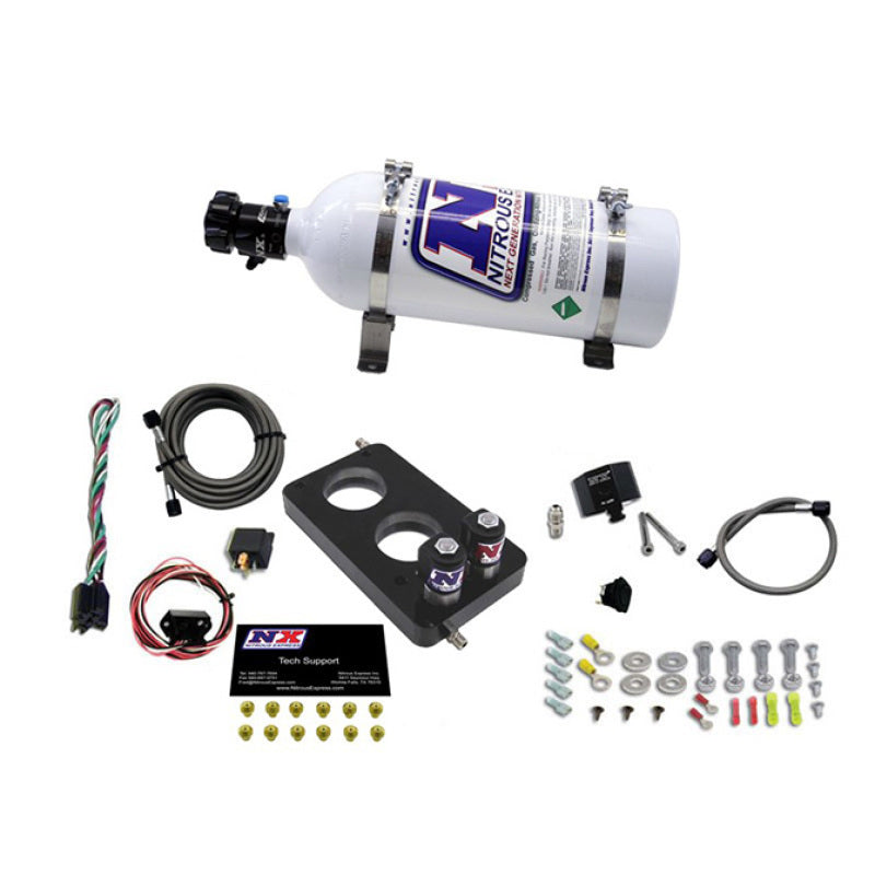 Nitrous Express 05-10 Ford Mustang 4.6L 3 Valve Nitrous Plate Kit (50-150HP) w/5lb Bottle 20947-05 20947-05 Photo - Primary