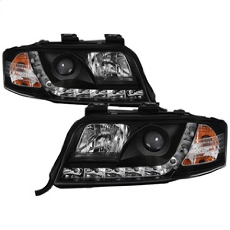 Spyder Audi A6 02-04 Projector Headlights Halogen Model Only - DRL Black PRO-YD-ADA601-DRL-BK 5008657 5008657 Photo - Primary