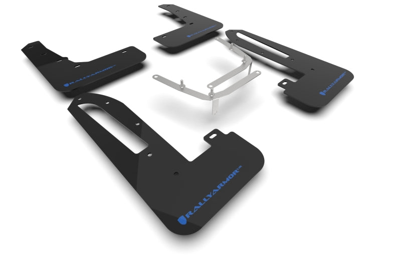 Rally Armor 2023+ Honda Civic Type R Black Mud Flap Light Blue Logo MF97-UR-BLK-NB MF97-UR-BLK-NB Photo - Primary