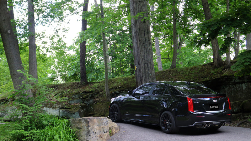 Corsa Performance 16-18 Cadillac ATS-V 3.6T 4in Polished Sport Axle-Back Exhaust 14478 Photo - Mounted