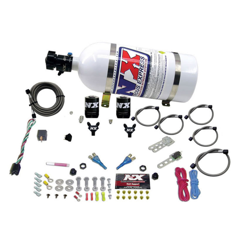 Nitrous Express Dual Nozzle Sport Compact Nitrous Kit (35-50-75HP) w/10lb Bottle 20616-10 20616-10 Photo - Primary
