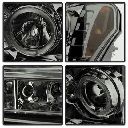 Spyder Ford F150 09-14 Projector Headlights Halogen Model- LED Halo LED Smke PRO-YD-FF15009-HL-SM 5010254 5010254 User 1