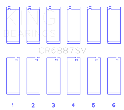 King Engine Bearings King BMW B58B30A Performance Rod Bearing Set CR6887SV CR6887SV Photo - Primary