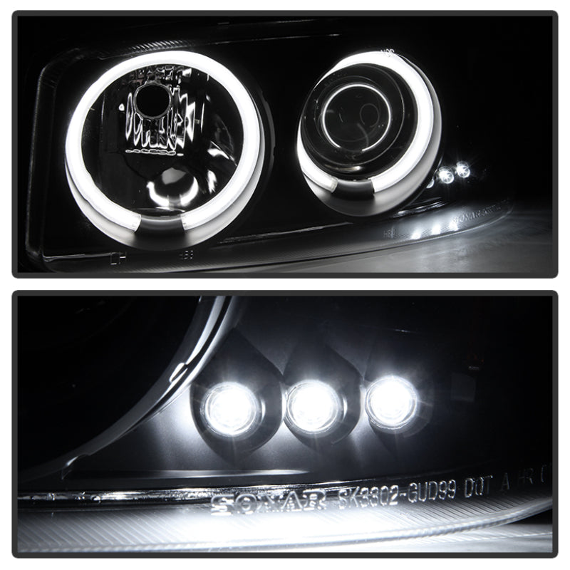 Spyder GMC Sierra 1500/2500 99-06 Projector Headlights CCFL Halo LED Blk Smke PRO-YD-CDE00-CCFL-BSM 5078704 5078704 User 1