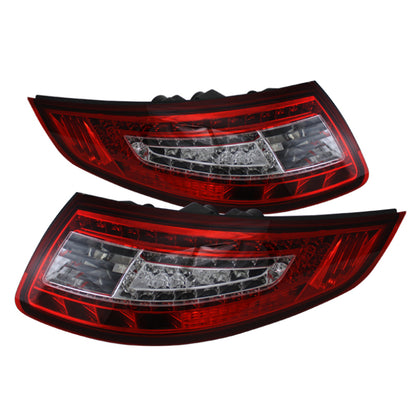 SPYDER Xtune Porsche 911 997 05-08 LED Tail Lights Red Clear ALT-ON-P99705-LED-RC 5008848 5008848 Photo - Primary