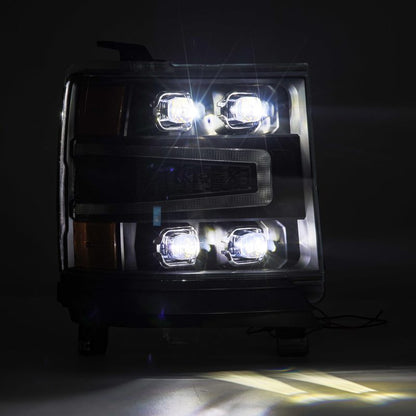 AlphaRex 16-18 Chevy 1500HD NOVA-Series LED Proj Headlights BK w/Actv Lgt/SeqSig & DRL (Req 810023) 880237 880237 User 5