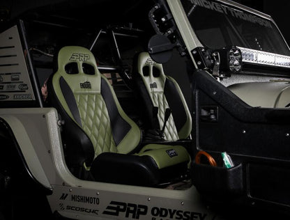 PRP Seats PRP EnduroCrawl Reclining Suspension Seat - Black/Green Tweed - Passenger A9001045-50-W A9001045-50-W Photo - Close Up