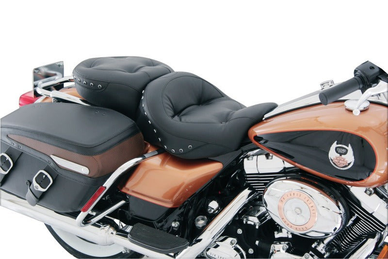 Mustang Motorcycle Mustang 08-21 Harley Electra Glide,Rd Glide,Rd King,Street Glide 1PC Seat w/Blk Pearl Studs - Black 76038 76038 Photo - Primary