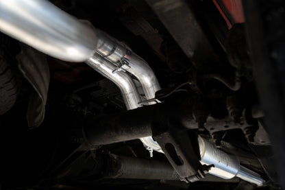 MBRP 2019+ Chevrolet Silverado 1500 / 2019+ GMC Sierra 1500 Alum. 3in Armor Lite Cat-Back Exhaust S5021AL S5021AL Photo - Close Up