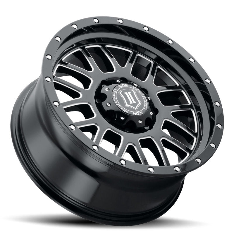 ICON Alpha 20x9 8x170 0mm Offset 5in BS Gloss Black Milled Spokes Wheel 1220908150GBMW 1220908150GBMW Photo - Unmounted