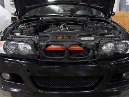 aFe MagnumFORCE Intakes Scoops AIS BMW 3-Series/ M3 (E46) 01-06 L6 - Orange 54-10468-N 54-10468-N Photo - Mounted