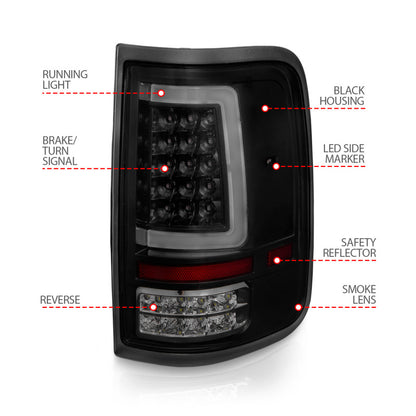 ANZO 2004-2006 Ford F-150 LED Tail Lights w/ Light Bar Black Housing Smoke Lens 311343 311343 Photo - Unmounted