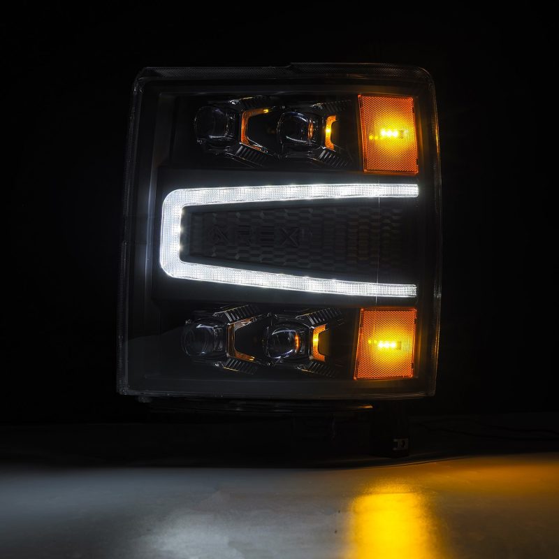 AlphaRex 04-15 Chevy 1500HD NOVA-Series LED Proj Headlights Black w/Activ Light/Seq Signal & SB DRL 880239 880239 User 2