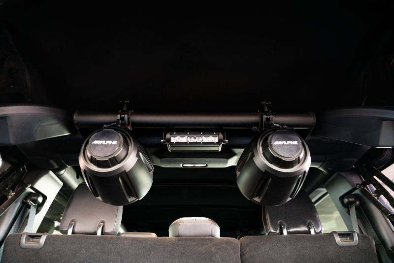 DV8 Offroad 21-22 Ford Bronco 4dr Rear Speaker & Light Mount Bar BRSB-01 BRSB-01 Photo - Mounted
