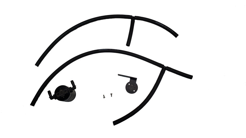 J&L 17-23 Nissan Armada / 14-23 Infiniti QX80 5.6L Driver Side Oil Separator 3.0 - Black Anodized 3118D-B 3118D-B Photo - Primary