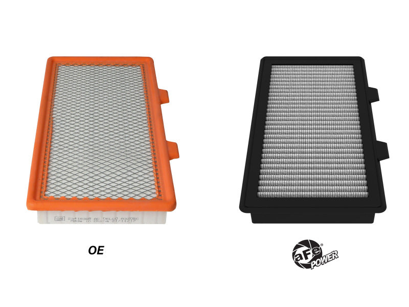aFe MagnumFLOW Pro DRY S OE Replacement Filter 16-19 Cadillac CT-6 L4-2.0L 30-10411D 30-10411D Photo - Unmounted