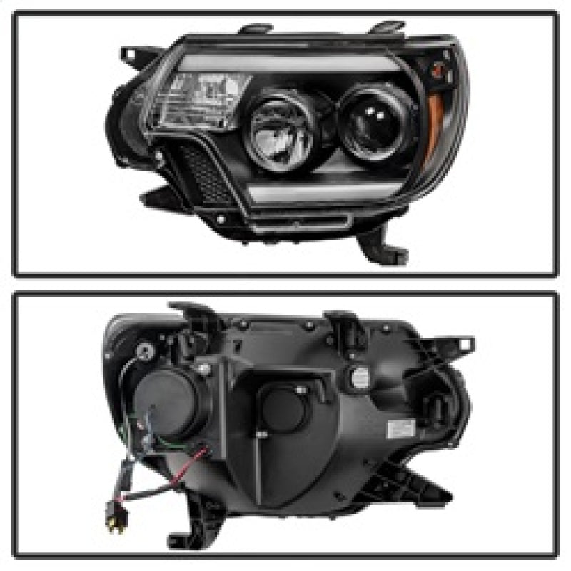 Spyder Toyota Tacoma 12-15 Projector Headlights Light Bar DRL Black PRO-YD-TT12-LBDRL-BK 5081711 5081711 Photo - Unmounted