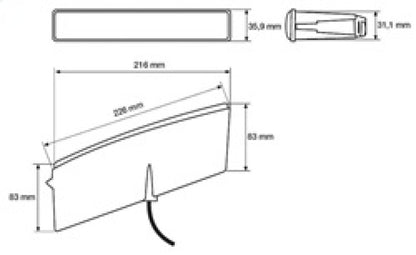 Hella LEDayLine Daytime Running Light Kit 010043801 010043801 Technical Drawing