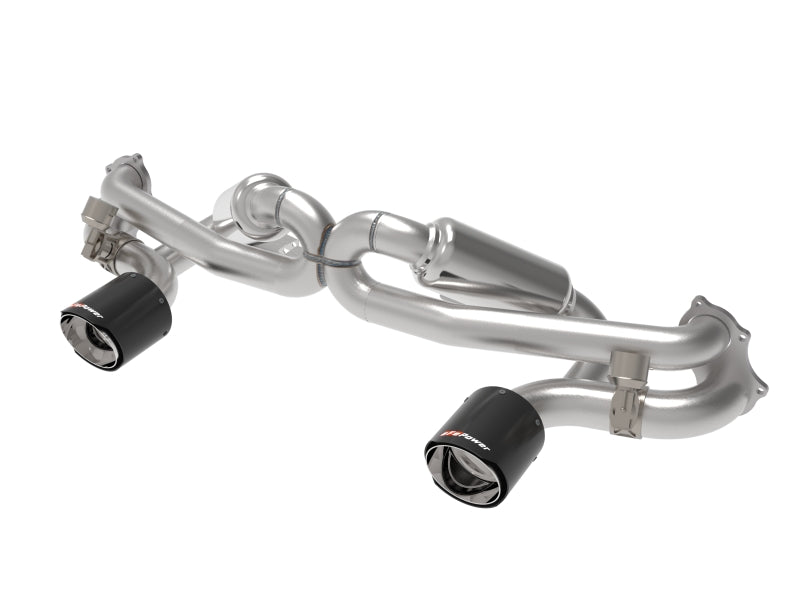 aFe MACHForce XP 2.25in-2.5in 304SS Exhaust Cat-Back 20-22 Porsche Cayman GT4 (718) - Carbon Tips 49-36443-C 49-36443-C Photo - Primary