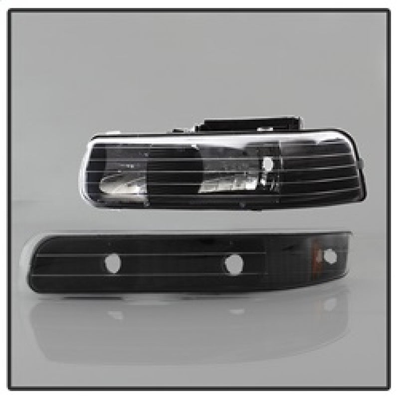 SPYDER Xtune Chevy TahOE 00-06 Amber Crystal Headlights w/ Bumper Lights Black HD-JH-CSIL99-SET-AM-BK 5064219 5064219 Photo - Unmounted
