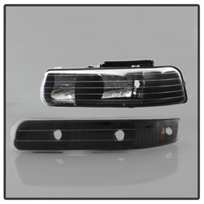 SPYDER Xtune Chevy TahOE 00-06 Amber Crystal Headlights w/ Bumper Lights Black HD-JH-CSIL99-SET-AM-BK 5064219 5064219 Photo - Unmounted