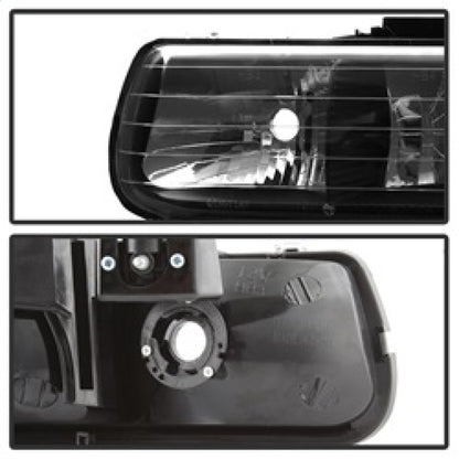 SPYDER Xtune Chevy TahOE 00-06 Amber Crystal Headlights w/ Bumper Lights Black HD-JH-CSIL99-SET-AM-BK 5064219 5064219 Photo - Unmounted
